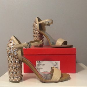Coach sandals with beautifully detailed heels